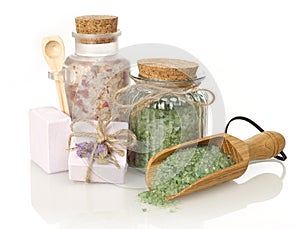 Spa bath salts and soap