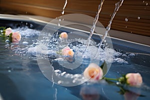 spa bathtub with bubbles