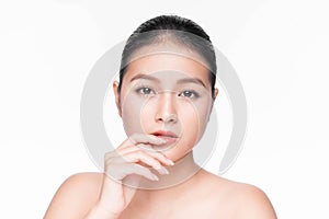 Spa. Beautiful asian woman portrait with perfect skin.