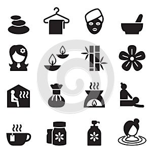 Spa, Beauty, Healthy Massage icons set 2 Vector illustration