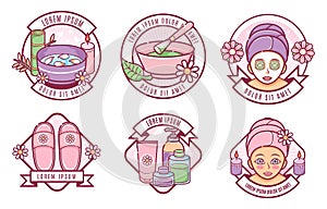 Spa and Beauty Logo Badge Set