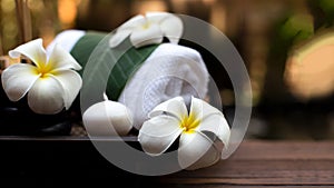 Spa beauty massage healthy wellness background. Spa Thai therapy treatment aromatherapy for body