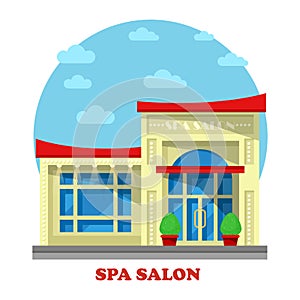 Spa or beauty salon or parlor, parlour building