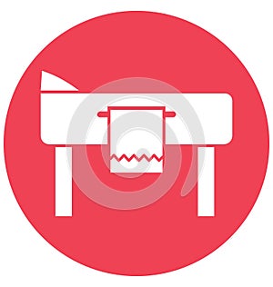 Spa Bed Isolate Vector Icon Editable