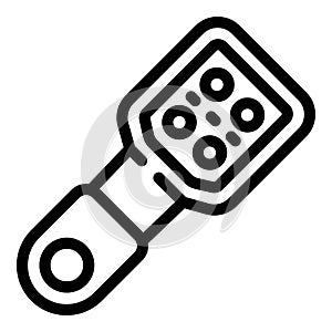 Spa brush icon outline vector. Woody natural accessory