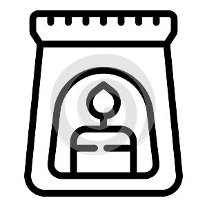 Spa candle icon outline vector. Relaxed atmosphere light