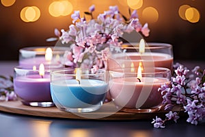 Spa candles therapy for relaxing lifestyle