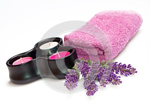 Spa (candles, towel, lavender)