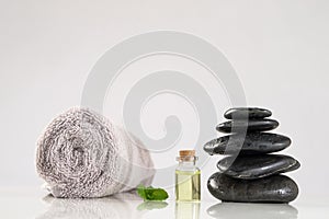 Spa concept with black stone