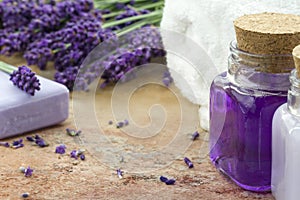 Spa cosmetic and wellness products of lavender