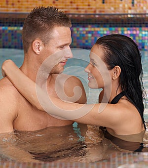 Spa couple in love