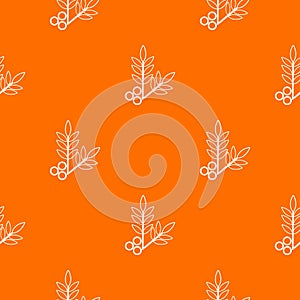 Spa eco leafs pattern vector orange