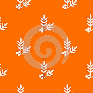 Spa eco leafs pattern vector orange
