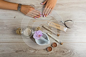 Spa essentials for a manicure