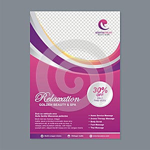 Spa Flyer or Brochure Template design