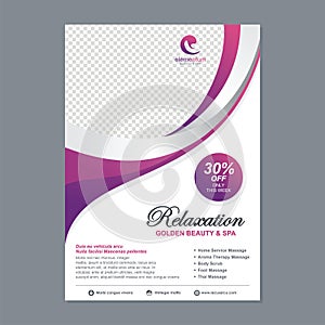 Spa Flyer or Brochure Template design