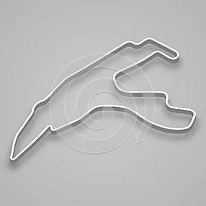 Spa-Francorchamps Circuit for motorsport and autosport. Template for your design