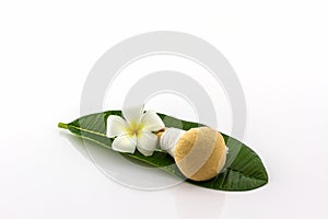 Spa herbal compressing ball and plumeria .