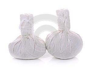 Spa herbal Compressing ball on white