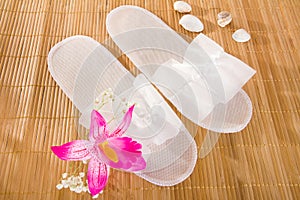 Spa or hotel single use slippers