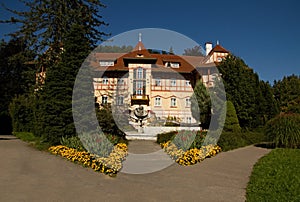 Spa house in the spa area of â€‹â€‹Luhacovice