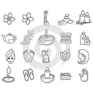 spa icons collection. Vector illustration decorative background design