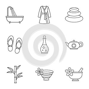 SPA icons set, outline style