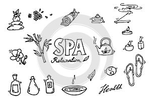 Spa icons set.