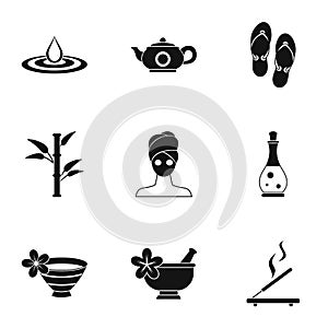 SPA icons set, simple style