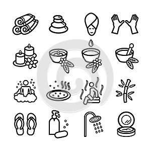 Spa icons set. Vector eps 10.