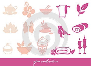 Spa icons set