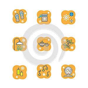 spa icons. Vector illustration decorative design