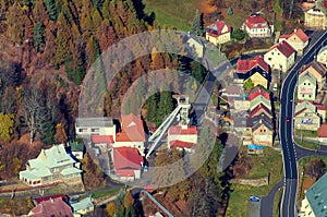 Spa Jachymov - mine Svornost, aerial photo.