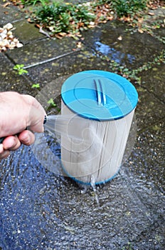 Spa Jacuzzi Hot tub filter cleaning