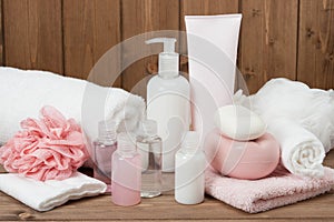 Spa Kit. Shampoo, Soap Bar And Liquid. Toiletries