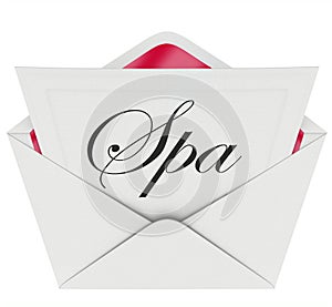 Spa Letter Invitation Special Offer Relaxation Treatment Massage