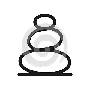 SPA logotype element. Isolated vector icon of zen stones.