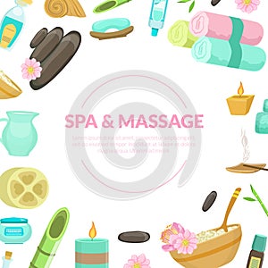 Spa and Massage Center Banner Template with Space for Text, Beauty Salon, Store, Wellness Center, Natural Cosmetics