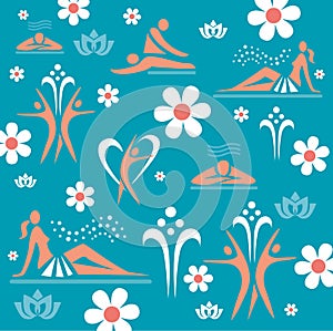 Spa massage decorative background
