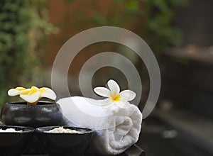 Spa massage with salt, turmeric and aroma, Thailand, select focus