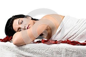 Spa massage woman