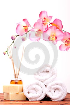 Spa objects with orchid