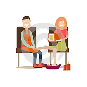Spa people concept vector flat illustration