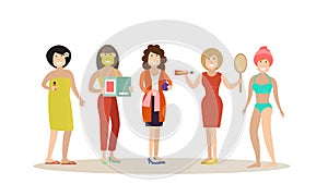 Spa people concept vector flat illustration
