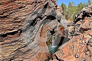 Spa pool Hamersley Gorge Karijini National Park Pilbara region in Western Australia