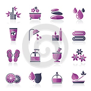 Spa and relax objects icons