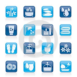 Spa and relax objects icons