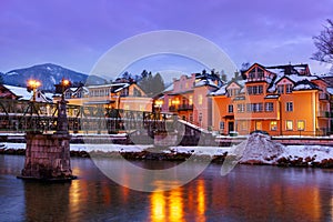 Spa resort Bad Ischl Austria at sunset