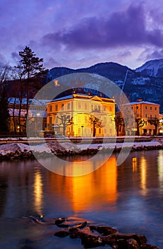 Spa resort Bad Ischl Austria at sunset