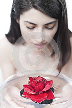 Spa with rose petal photo
